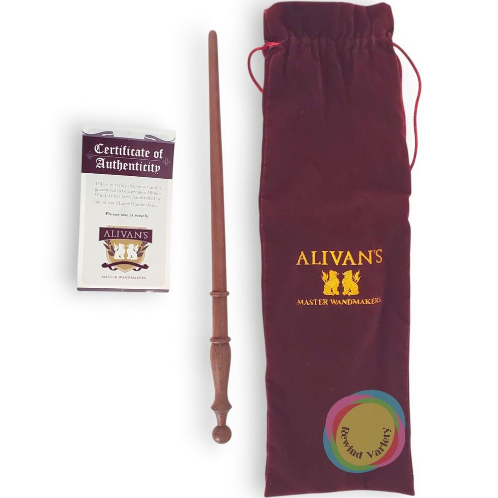 Alivan's Master Wandmakers Solid Rosewood Wand 14.25" Bag COA